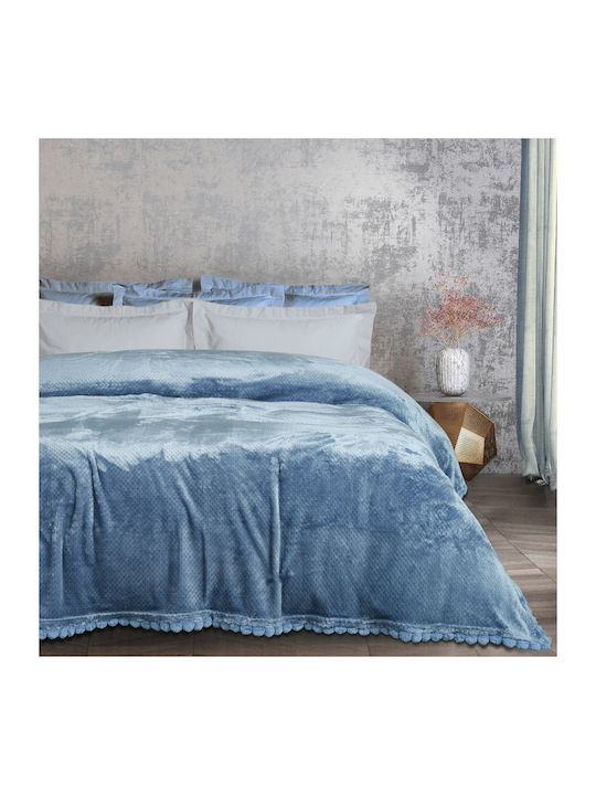 Das Home 1186 Decke Fleece Einzeln 160x200cm Dusty Blau