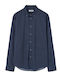 Langärmlig Hemd Polka Dot Blue