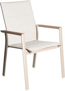 Outdoor Chair Aluminum Champagne 57x57x87.5cm