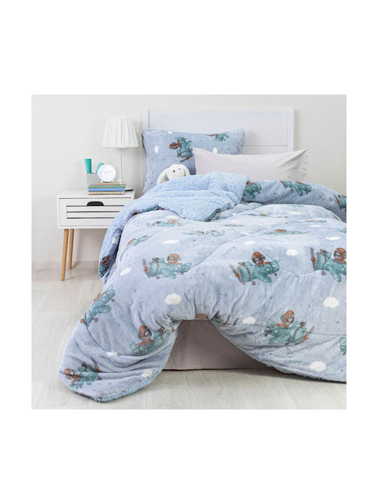 Borea Kids Duvet Cover Single Aviator Petrol 160x220cm