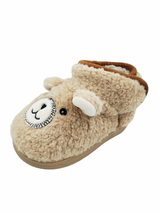 Jomix Kids Slippers Boots Beige Bear