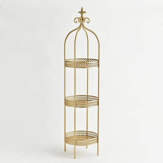Eurolamp Metallic Lantern Gold 23x21.5x91cm Eurolamp Metallic Lantern Gold 23x21.5x91cm