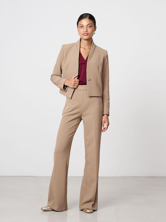 Passager Scurt Blazer pentru femei Sacou Beige