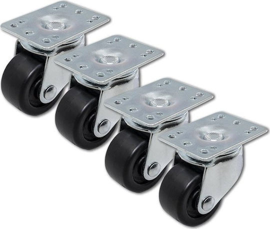 Qoltec Brakeless Wheel Set Rack Cabinets 4pcs