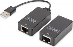 Usb 1.1 Extender Over Cat.5e/6 Utp Sfp Up To 45m Black 20cm Usb 1.1 Extender Over Cat.5e/6 Utp Sfp Up To 45m Black 20cm