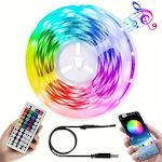 LED Strip USB 5V RGB Light 10m Type SMD5050 with Power Supply & Remote Control