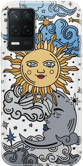 Sonne Mond Sterne Realme 8 5G Klar TPU Transparent Silikon