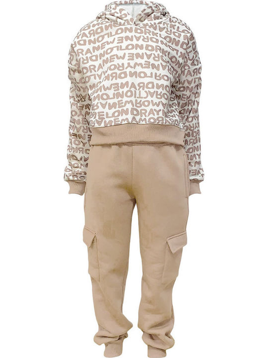Action Sportswear Kids Set with Beige Pants 2 Pieces