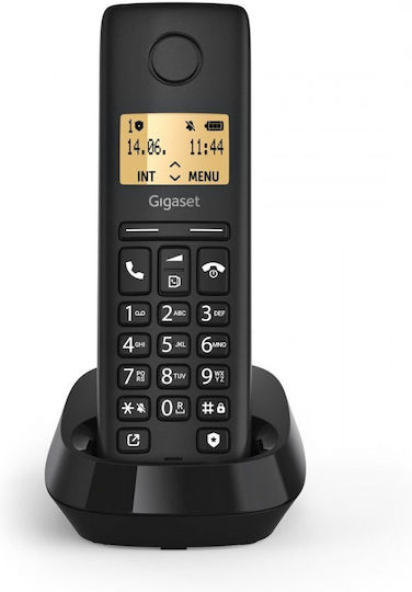 Gigaset Pure 100 Cordless Phone with Greek Menu Black