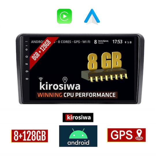 Kirosiwa Car Audio System for Ford Tourneo Courier 2014 (Bluetooth/USB/AUX/WiFi/GPS) with Touch Screen 9"
