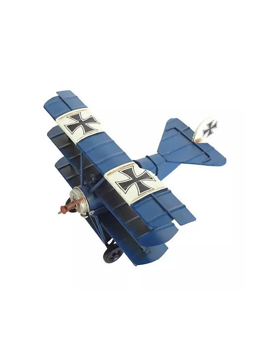 Metal Triplane Blue 16cm