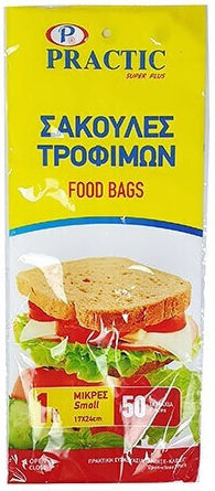 Practic Food Bags 1L 17x24cm 50pcs 4-60000