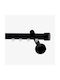 Frans Curtain Track Athens Tapa Ø25 Black Dimensions 360cm Single Properties