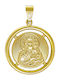 Kiriakos Gofas Pendant Kids Talisman Double Sided made of Gold 14K PA735