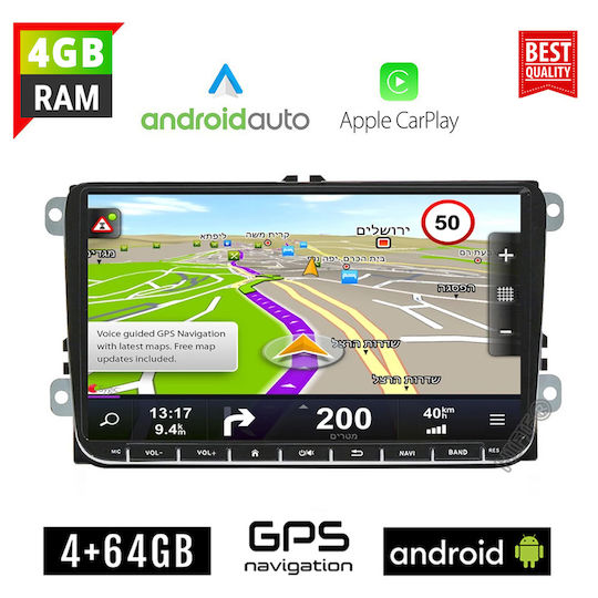 Sistem Audio Auto pentru Seat Leon / Toledo / Altea Skoda Octavia Volkswagen Magazin online de golf / Polo / Passat / Tiguan (Bluetooth/USB/WiFi/GPS/Apple-Carplay/Android-Auto) cu Ecran Tactil 9"