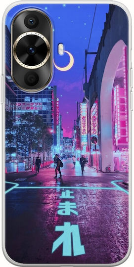 Tokyo bei Nacht Huawei Nova 12s Flexibles TPU Transparentes Silikon