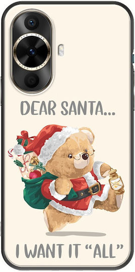Xmas Bear Dear Santa Huawei Nova 12s Black TPU Black Silicone