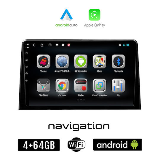 Booma Car Audio System for Peugeot Rifter 2017 (Bluetooth/USB/WiFi/GPS/Apple-Carplay/Android-Auto) with Touch Screen 10"