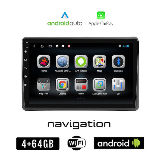 Booma Auto-Audiosystem für Renault Haupt- 2020 (Bluetooth/USB/WiFi/GPS/Apple-Carplay/Android-Auto) mit Touchscreen 10"