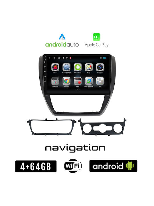 Booma Ηχοσύστημα Αυτοκινήτου για Volkswagen Jetta 2010 2016 (Bluetooth/USB/WiFi/GPS/Apple-Carplay/Android-Auto) με Οθόνη Αφής 10"