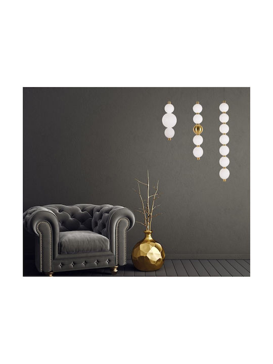 Luma Pendant Light Gold Ball 50x7cm