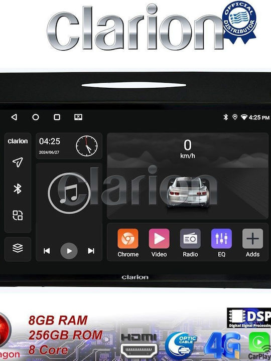 Clarion Автомобилна Аудио Система (Блутут/USB/WiFi/GPS/Apple-Carplay/Android-Auto) с Тъчскрийн 9"
