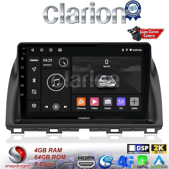 Clarion Car Audio System for Mazda CX-5 2013>2017 (Bluetooth/USB/WiFi/GPS/Apple-Carplay/Android-Auto) with Touch Screen 9"