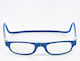 Reading Glasses +1.00 with Magnet in Blue color...