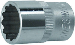Jonnesway Zwölf Steckschlüssel 1/2" Kurz 28mm