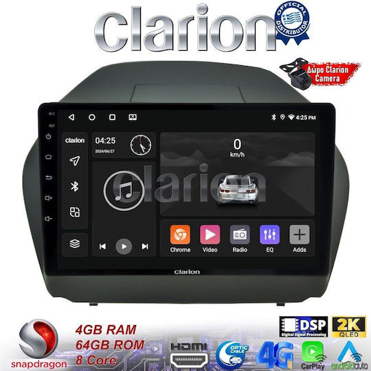Clarion Auto-Audiosystem für Hyundai iX35 2009>2015 (Bluetooth/USB/WiFi/GPS/Apple-Carplay/Android-Auto)