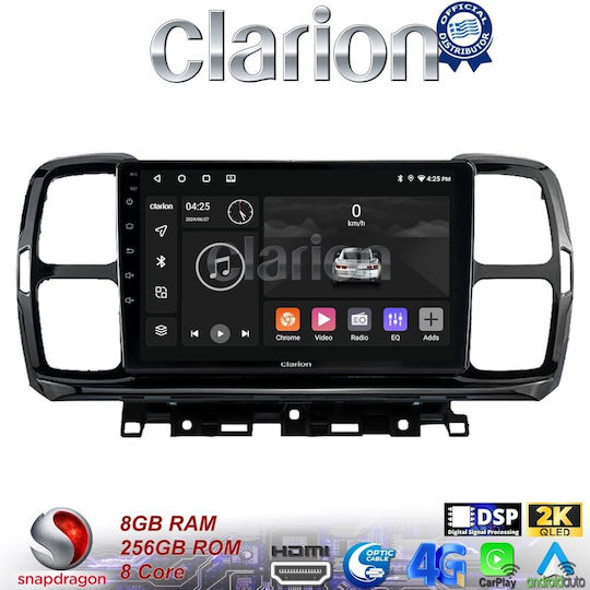 Clarion Auto-Audiosystem für Citroen C5 Aircross / C5 2017 > 2021 (Bluetooth/USB/WiFi/GPS/Apple-Carplay/Android-Auto) mit Touchscreen 9"