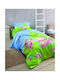 Rythmos Kids Duvet Set Single with Pillowcase Chicaboo Green 160x260cm