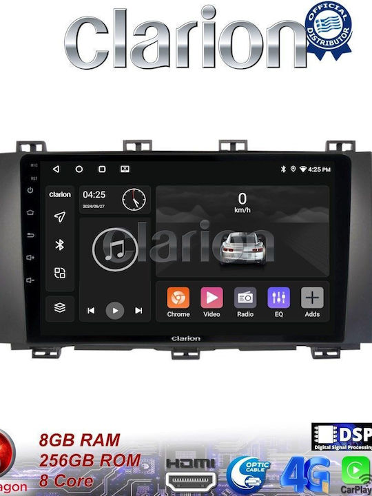 Clarion Ηχοσύστημα Αυτοκινήτου για Seat Ateca 2016 (Bluetooth/USB/WiFi/GPS/Apple-Carplay/Android-Auto) με Οθόνη Αφής 9"