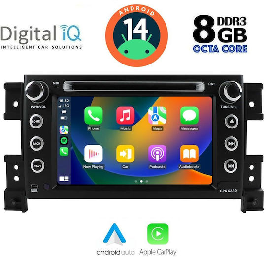 Digital IQ Car Audio System for Suzuki Grand Vitara 2005-2015 (Bluetooth/USB/AUX/WiFi/GPS/Apple-Carplay/Android-Auto) with Touch Screen 7"