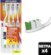 AIM Anti Plaque Toothbrush Medium 4pcs