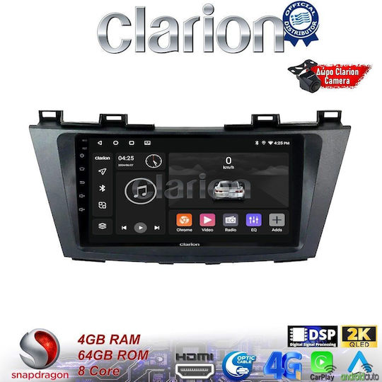 Clarion Ηχοσύστημα Αυτοκινήτου για Mazda 5 2011> (Bluetooth/USB/WiFi/GPS/Apple-Carplay/Android-Auto) με Οθόνη Αφής 9"