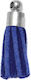 Suede Tassels with Silver Cap Royal Blue 20mm 10pcs