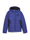 Kids' Sports Jacket with Hood Blue Padded