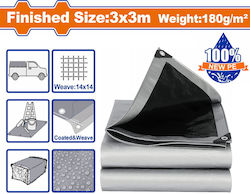 Wadfow Αδιάβροχος Μουσαμάς 180gr/m² 3x3μ. Ελαφρού Τύπου Πολύχρωμος
