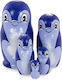 Set aus 5 Delfin-Matroschka-Puppen 10,5 cm Azhna Mz0502vz-02