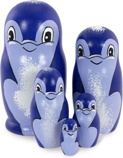 Set aus 5 Delfin-Matroschka-Puppen 10,5 cm Azhna Mz0502vz-02