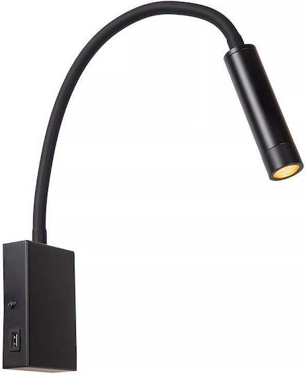 Lucide Lightning Φωτιστικό Τοίχου Μαύρο