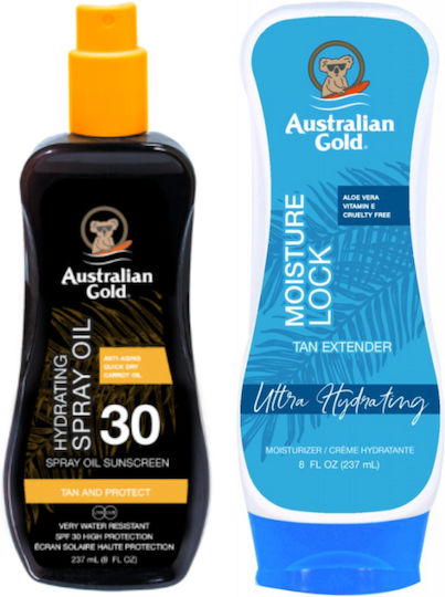 Australian Gold Karottenöl Spray LSF30 + Feuchtigkeitsverschluss 237ml