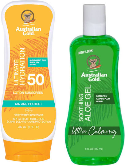 Australian Gold Cremă de Protecție Solară SPF50 237ml + Aloe After Sun