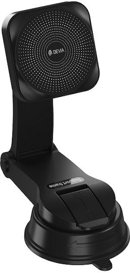 Devia Car Mobile Mount with Magnet and Wireless Charging Black