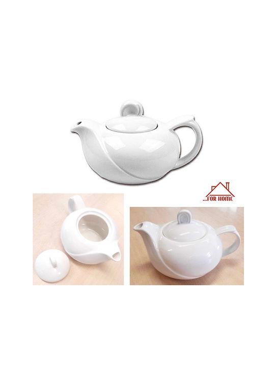 ForHome Τσαγιέρα Πορσελάνης Λευκή 580ml