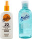 Spray impermeabil Malibu SPF30 200ml + Gel după plajă 100ml
