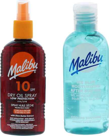 Malibu Spf10 Bronzing Oil Spray 200ml + After Sun Gel 100ml