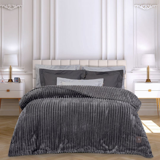 Greenwich Polo Club 3486 Fleece Blanket Super Double 220x240cm Gray