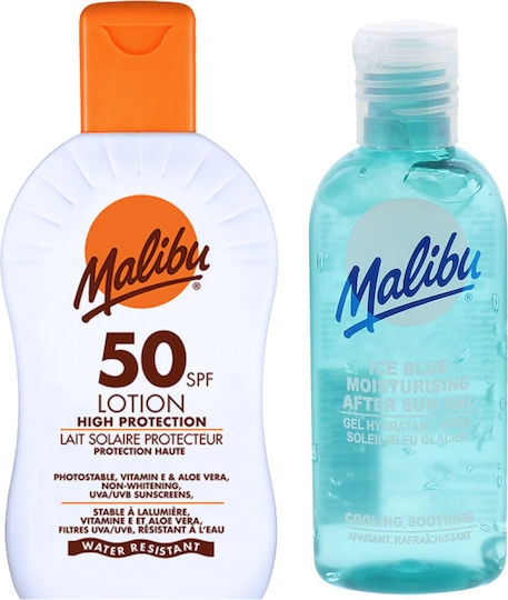 Malibu Spf50 Balsam Rezistent la Apă 200ml + Gel După Soare 100ml